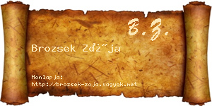 Brozsek Zója névjegykártya